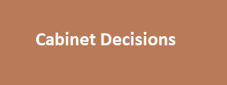 Cabinet decisions